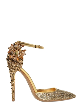 DSQUARED - 110MM LALIQUE CRYSTAL AND STUDS PUMPS