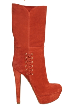 SERGIO ROSSI - 150MM SUEDE LACED BOOTS