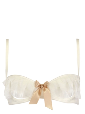 LASCIVIOUS - RUFFLED TULLE CUPLESS BRA