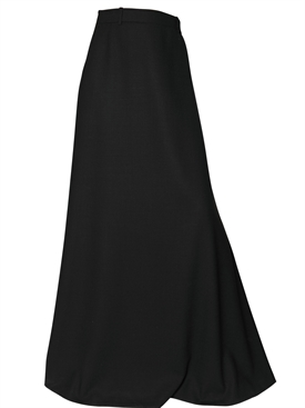 SAINT LAURENT - WOOL SABLÈ LONG SKIRT