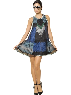 MISSONI - SILK ORGANZA &amp; LUREX VISCOSE KNIT DRESS