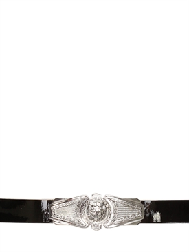 BALMAIN - SILVER BUCKLE LEATHER BELT