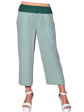 ANTONIO MARRAS - JACQUARD VISCOSE CADY CROPPED TROUSERS