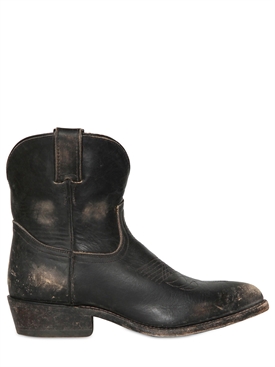 FRYE - 30MM WASHED LEATHER MEXICAN LOW BOOTS
