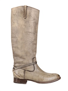 FRYE - 30MM STONE WASHED LEATHER BOOTS