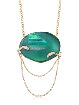 ISHARYA - SERPENT DRUZY STATEMENT NECKLACE