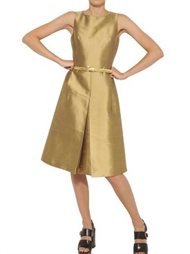 MICHAEL KORS - WOOL SILK SHANTUNG DRESS