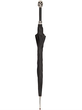 PASOTTI - SILVER PLATED SKULL HANDLE UMBRELLA
