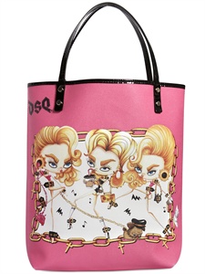 DSQUARED - BABY DOLL PRINTED PVC SHOPPING TOTE