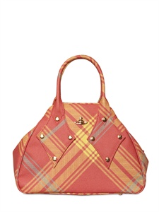 VIVIENNE WESTWOOD - DERBY COATED CANVAS SMALL TOP HANDLE