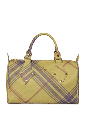 VIVIENNE WESTWOOD - BOSTON COATED CANVAS DERBY  TOP HANDLE