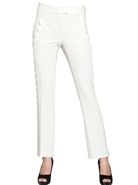 MOSCHINO CHEAP&amp;CHIC - SCALLOPED TECHNO CREPE TROUSERS