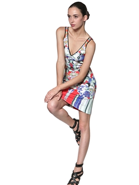 CLOVER CANYON - NEOPRENE FLOWERS PRINT DRESS