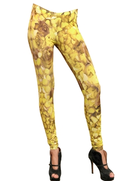 MCQ ALEXANDER MCQUEEN - PETAL PRINT LYCRA LEGGINGS