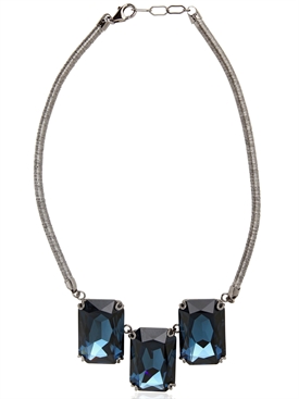 SANTO SPIRITO FIRENZE - ROCKS BRASS AND CRYSTAL NECKLACE