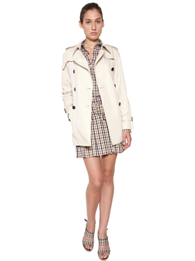 AQUASCUTUM - TECHNO COTTON SHORT TRENCH COAT