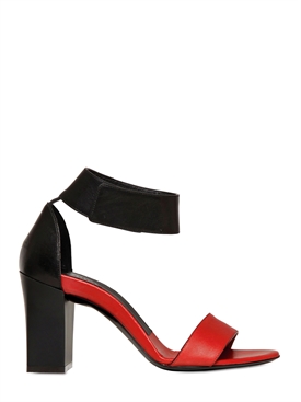 CHLOE' - 80MM TWO TONE NAPPA LEATHER SANDALS