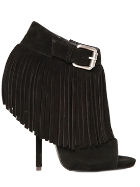 GIUSEPPE ZANOTTI - 130MM SUEDE FRINGED LOW BOOTS