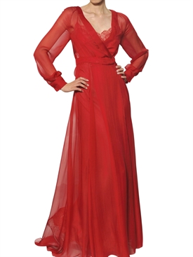 VALENTINO - SILK CHIFFON LONG DRESS