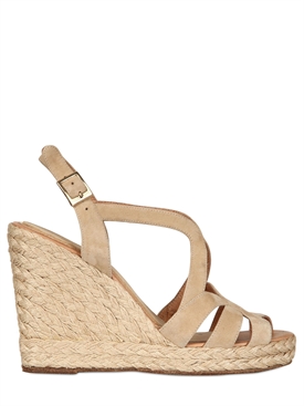 PALOMITAS BY PALOMA BARCELO' - 110MM SUEDE ROPE SANDAL WEDGES