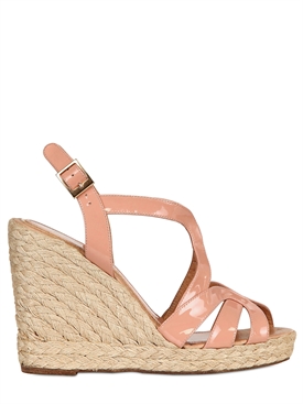 PALOMITAS BY PALOMA BARCELO' - 110MM PATENT ROPE SANDAL WEDGES