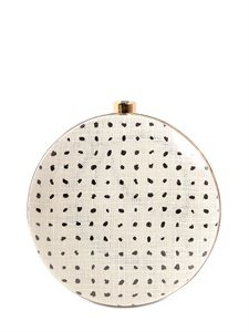 STELLA MCCARTNEY - PLEXI GLASS PRINTED CANVAS ROUND CLUTCH