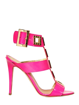 DSQUARED - 120MM PATENT LEATHER CUBE SANDALS