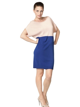 LALTRA MODA - OVER KNITTED TWO TONE DRESS