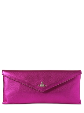VIVIENNE WESTWOOD - LAMINATED LEATHER CLUTCH