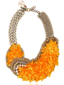 SVEVA - RITA HAYWORTH EMBROIDERED NECKLACE