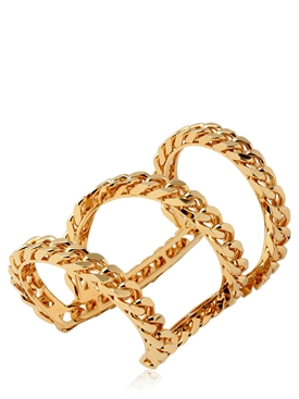 GIUSEPPE ZANOTTI - GOLD PLATED BRASS CHAIN BRACELET