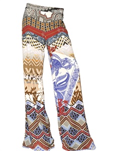ETRO - PRINTED TECHNO JERSEY TROUSERS