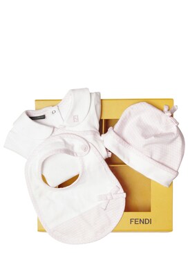 Girls Gift  on Fendi   Baby Girl Body  Bib   Hat Gift Set