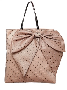 RED VALENTINO - BOW POINT D'ESPIRIT SATIN TOTE
