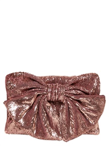 RED VALENTINO - SHINY SEQUINNED BOW CLUTCH