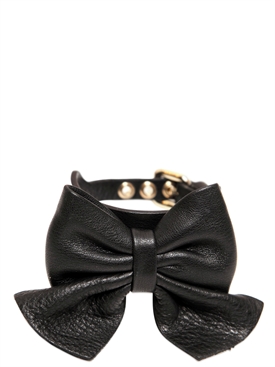 RED VALENTINO - NAPPA LEATHER BOW BRACELET