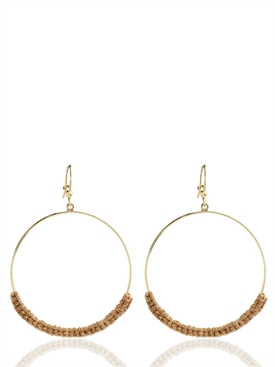 CAROLINA BUCCI - LARGE WOVEN HOOP EARRINGS