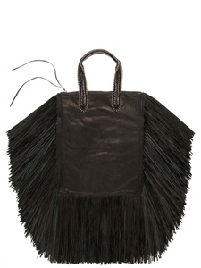 BARBARA BONER - GINGER METAL FRINGES LEATHER BAG