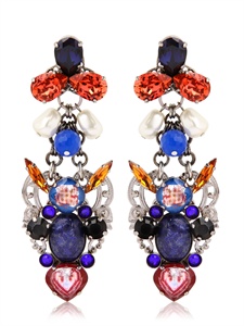 ERICKSON BEAMON - TRIBAL PATCHWORK EARRINGS