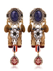 ERICKSON BEAMON - TRIBAL PATCHWORK EARRINGS