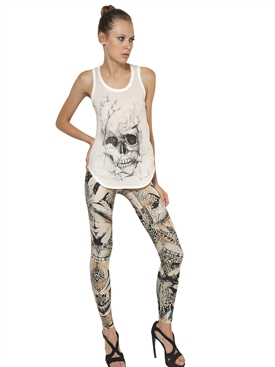 ALEXANDER MCQUEEN - SKULL PRINT COTTON JERSEY TANK TOP