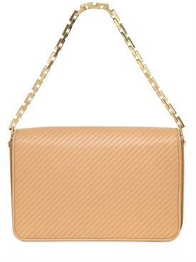 SAINT LAURENT - LARGE BABYLON EMBOSSED LEATHER BAG