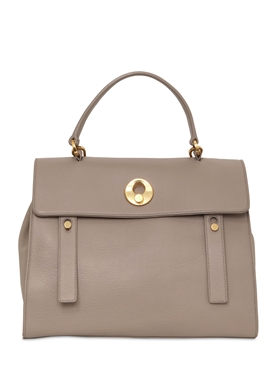 SAINT LAURENT - MEDIUM MUSE TWO LEATHER AND CANVAS BAG