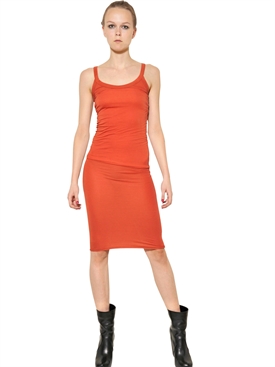 RICK OWENS - HEAVY VISCOSE COTTON JERSEY DRESS