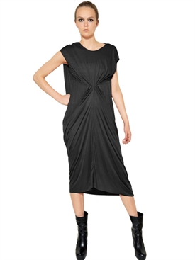 RICK OWENS - HEAVY VISCOSE COTTON JERSEY DRESS