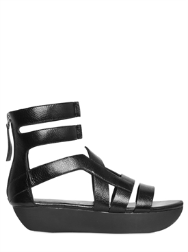 CAMILLA SKOVGAARD - 35MM BRUSHED LEATHER PLATFORM SANDALS