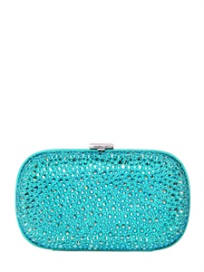 GIUSEPPE ZANOTTI - SUEDE AND SWAROVSKI CRYSTALS CLUTCH