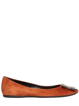 ROGER VIVIER - GOMMETTE SUEDE BALLERINAS