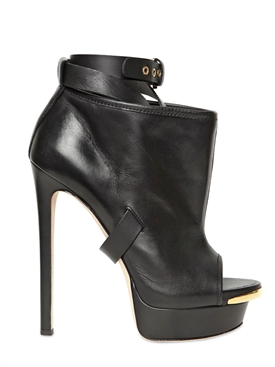 DSQUARED - 150MM BELTED LEATHER OPEN TOE BOOTS
