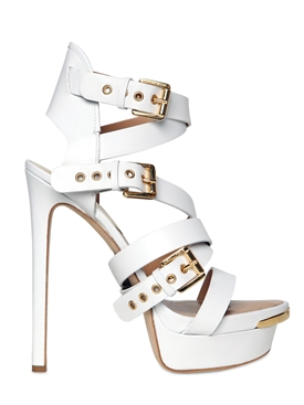 DSQUARED - 150MM BELTED LEATHER SANDALS